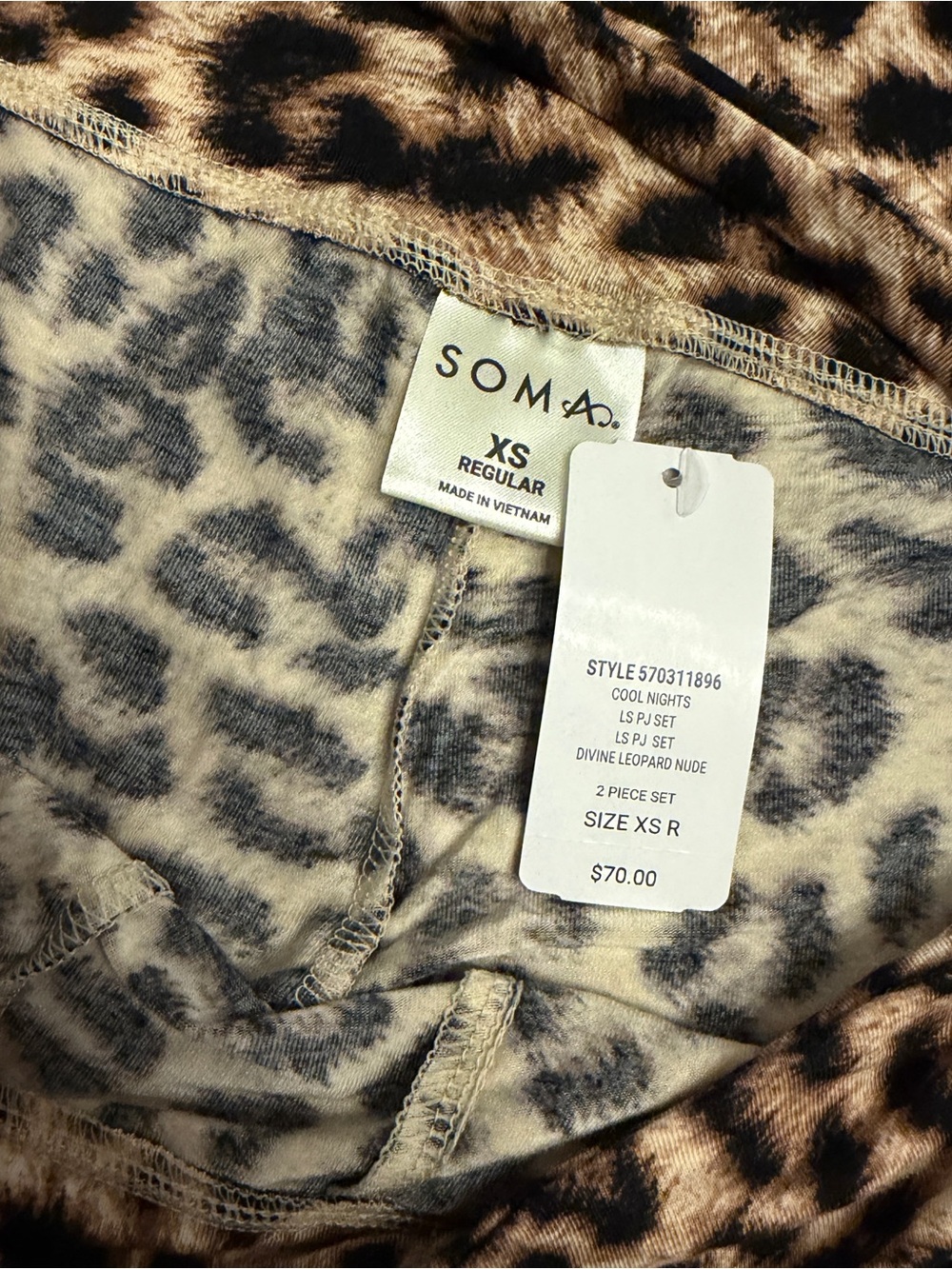 NWT Soma Leopard Cool Nights Sleep Pants Pajamas - Picture 3 of 6